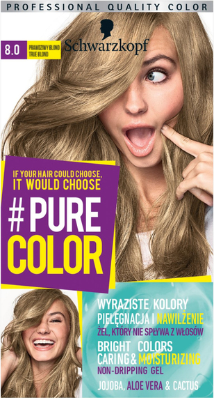 Schwarzkopf Pure Color Farba Do Włosów W Żelu 8.0 Prawdziwy Blond True Blond