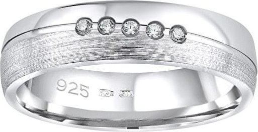 Silvego Ślub Srebrny pierścionek Presley dla kobiet QRZLP012W (obwód 53 mm) srebro 925/1000