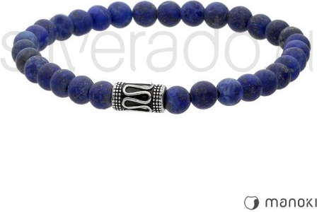Silverado bransoletka dla mężczyzn z naturalnych kamieni - lapis lazuli 77-ba416j