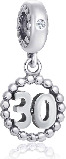 SilverBeads.pl H051 Urodziny 30 lat charms zawieszka srebro 925