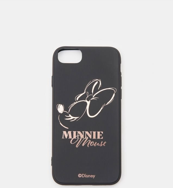 Sinsay - Etui iPhone 6/7/8/SE Myszka Minnie - czarny