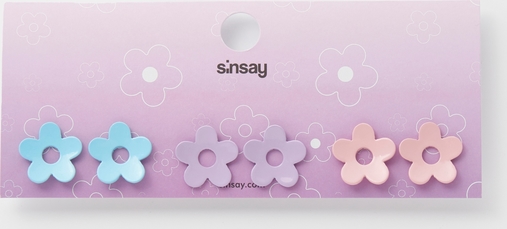Sinsay - Kolczyki 3 pack - Różowy