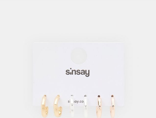 Sinsay - Kolczyki 3 pack - wielobarwny