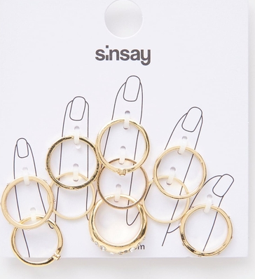 Sinsay - Pierścionki 10 pack - złoty