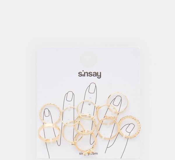 Sinsay - Pierścionki 11 pack - złoty