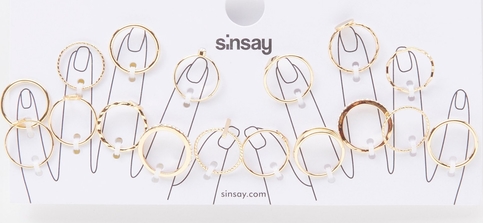 Sinsay - Pierścionki 12 pack - Złoty