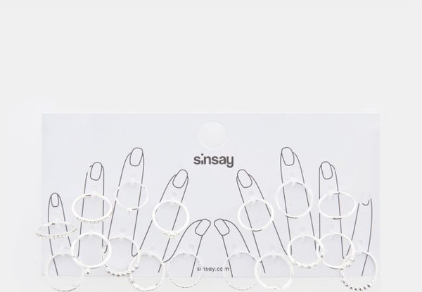 Sinsay - Pierścionki 17 pack - srebrny