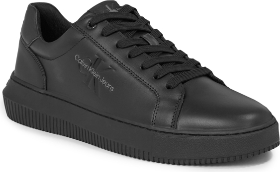Sneakersy Calvin Klein Jeans Chunky Cupsole Mono Lth YM0YM00681 Triple Black 0GT