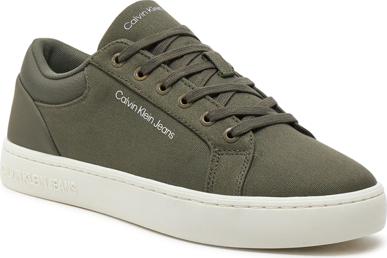 Sneakersy Calvin Klein Jeans Classic Cupsole Low Lth In Dc YM0YM00976 Dusty Olive/Bright White 0IH