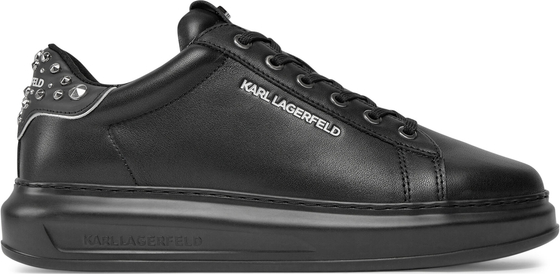 Sneakersy KARL LAGERFELD KL52576 Black Lthr w/Silver 00S