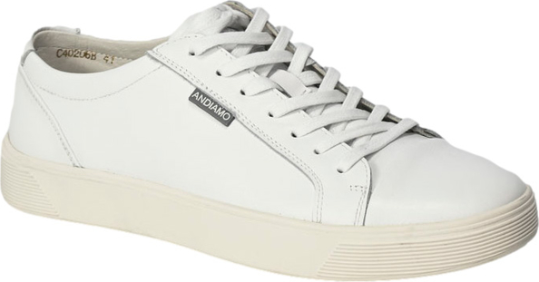 Sneakersy Komfortowe Andiamo C40206B Białe Skóra Naturalna