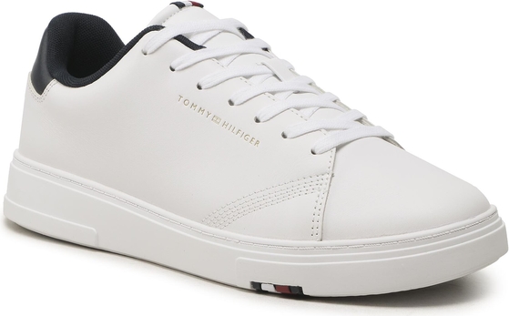 Sneakersy Tommy Hilfiger - Elevated Rbw Cupsole Leather FM0FM04487 White YBS