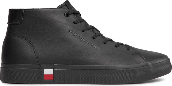 Sneakersy Tommy Hilfiger Hi Vulc Leather Detail FM0FM05045 Black BDS