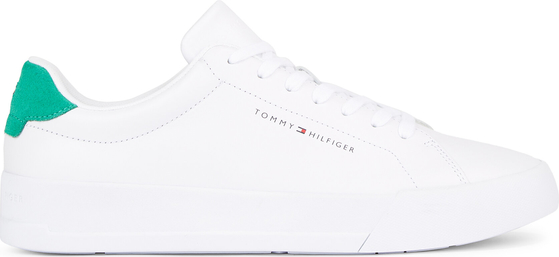 Sneakersy Tommy Hilfiger Th Court Leather FM0FM04971 White/Olympic Green 0K4