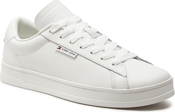 Sneakersy Tommy Jeans Tjm Leather Low Cupsole EM0EM01374 Ecru YBL