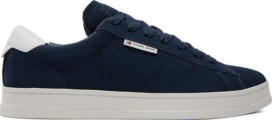 Sneakersy Tommy Jeans Tjm Leather Low Cupsole Suede EM0EM01375 Granatowy