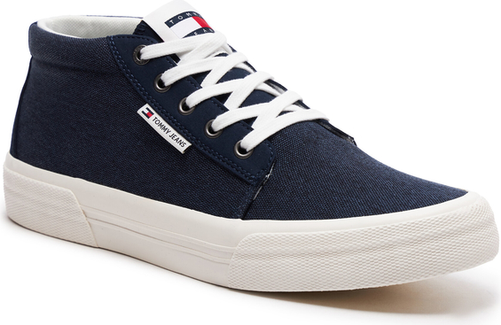 Sneakersy Tommy Jeans Tjm Mid Cut Canvas Color EM0EM01412 Blue C1G