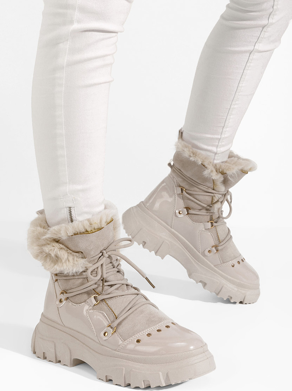 Śniegowce Zapatos z płaską podeszwą sznurowane