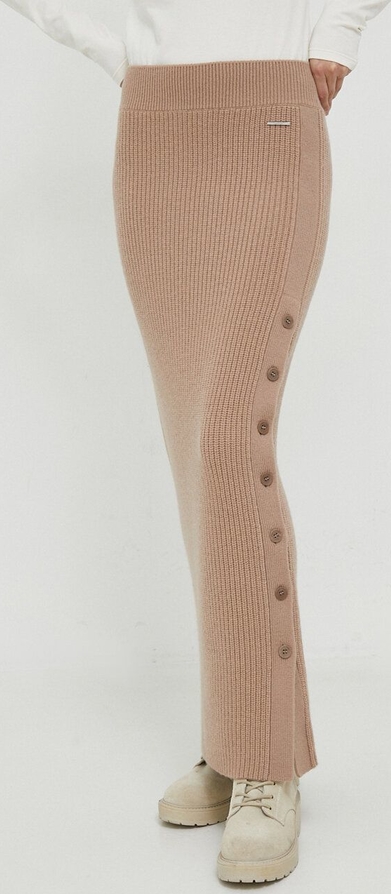 Spódnica Calvin Klein maxi w stylu casual z wełny