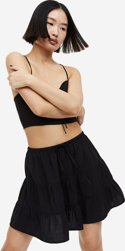 Spódnica H & M mini z tkaniny w stylu casual