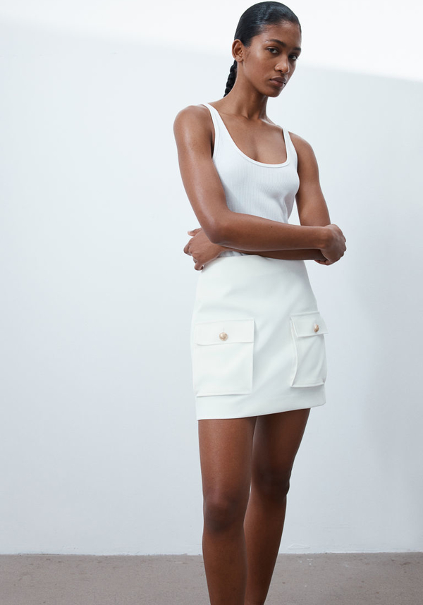 Spódnica H & M z tkaniny w stylu casual