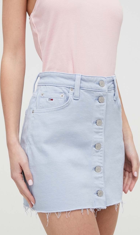Spódnica Tommy Jeans mini z bawełny w stylu casual