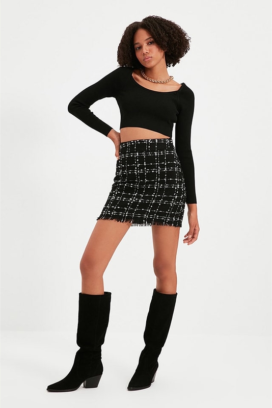 Spódnica Trendyol mini z bawełny