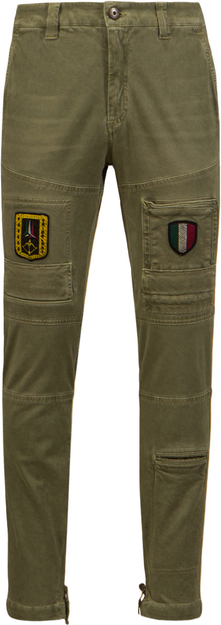 Spodnie Aeronautica Militare z bawełny w militarnym stylu