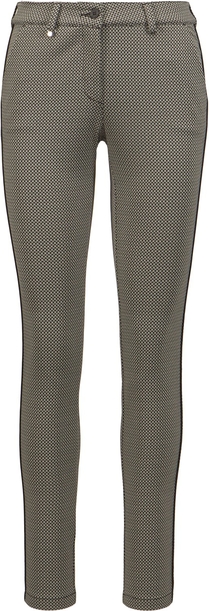 Spodnie Chervo w stylu klasycznym w geometryczne wzory z żakardu