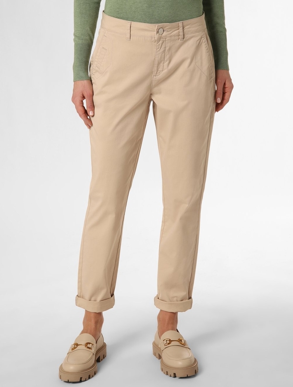 Spodnie comma, z bawełny w stylu casual