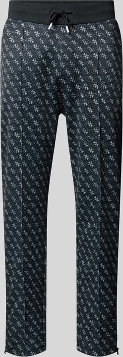 Spodnie Guess z nadrukiem z dresówki w młodzieżowym stylu