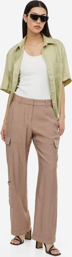 Spodnie H & M w stylu casual z tkaniny