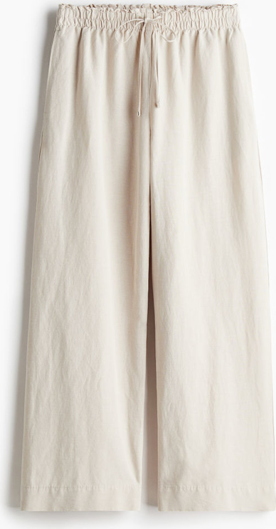 Spodnie H & M w stylu retro z lnu