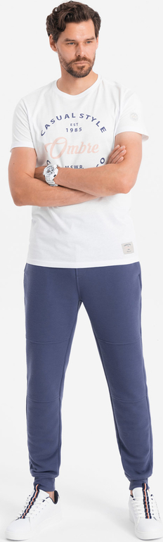 Spodnie Ombre w sportowym stylu z dresówki