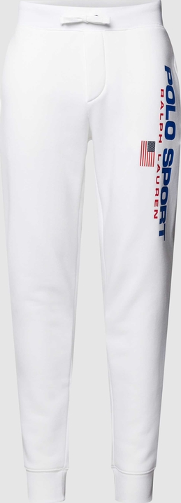 Spodnie Polo Sport w sportowym stylu z bawełny z nadrukiem