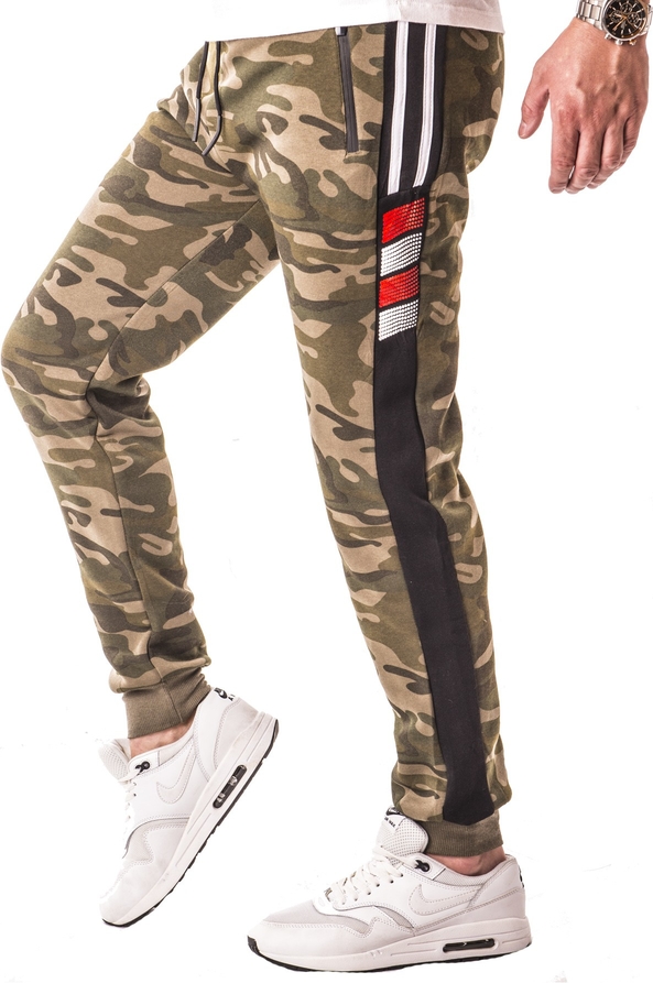 Spodnie Risardi z dresówki w militarnym stylu