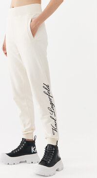 Spodnie sportowe Karl Lagerfeld z dresówki w sportowym stylu