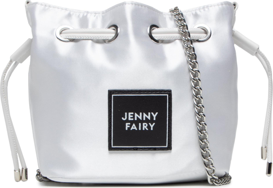 Srebrna torebka Jenny Fairy z aplikacjami matowa na ramię