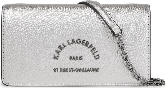 Srebrna torebka Karl Lagerfeld na ramię