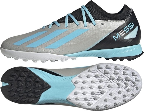 Srebrne buty sportowe Adidas w sportowym stylu sznurowane