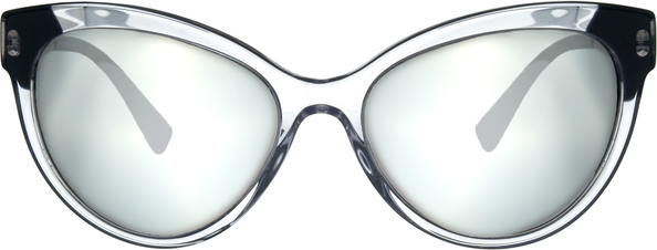 Srebrne okulary damskie Versace
