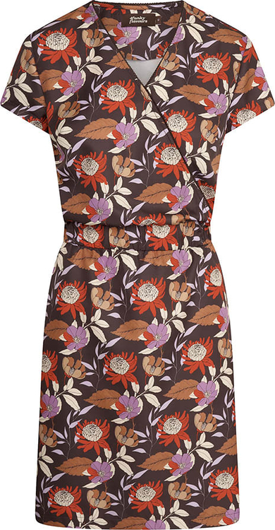 Sukienka 4funkyflavours z dekoltem w kształcie litery v z krótkim rękawem ołówkowa