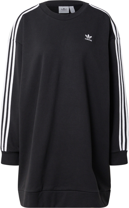 Sukienka Adidas Originals w sportowym stylu z długim rękawem z okrągłym dekoltem
