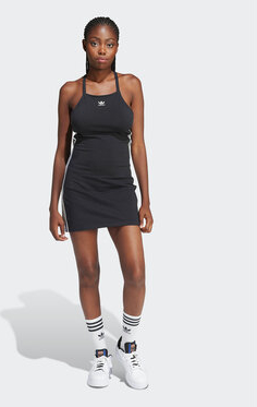 Sukienka Adidas z okrągłym dekoltem na ramiączkach w sportowym stylu
