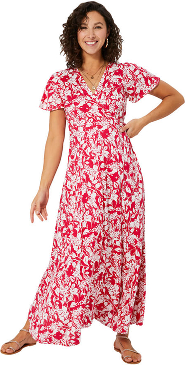 Sukienka Aller Simplement maxi z dekoltem w kształcie litery v w stylu boho