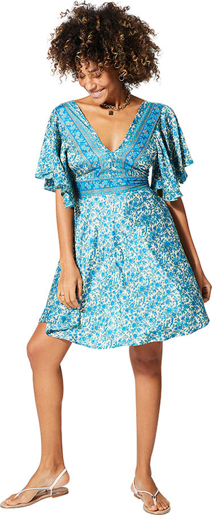 Sukienka Aller Simplement w stylu casual mini z dekoltem w kształcie litery v