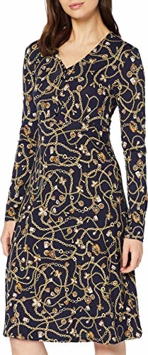 Sukienka amazon.de w stylu casual z dekoltem w kształcie litery v z długim rękawem