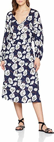 Sukienka amazon.de z długim rękawem z dekoltem w kształcie litery v