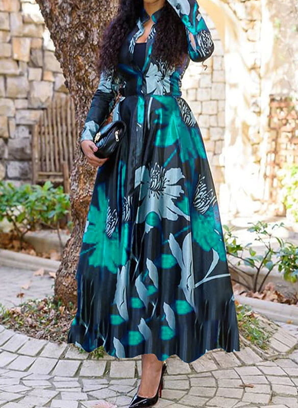 Sukienka Arilook z długim rękawem z dekoltem w kształcie litery v