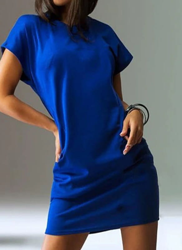 Sukienka Arilook z krótkim rękawem z dresówki w stylu casual